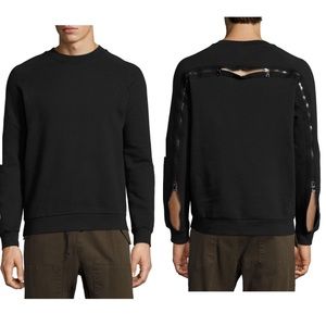 NWT Hudson Black Enzo Exposed Raglan Sweater XL